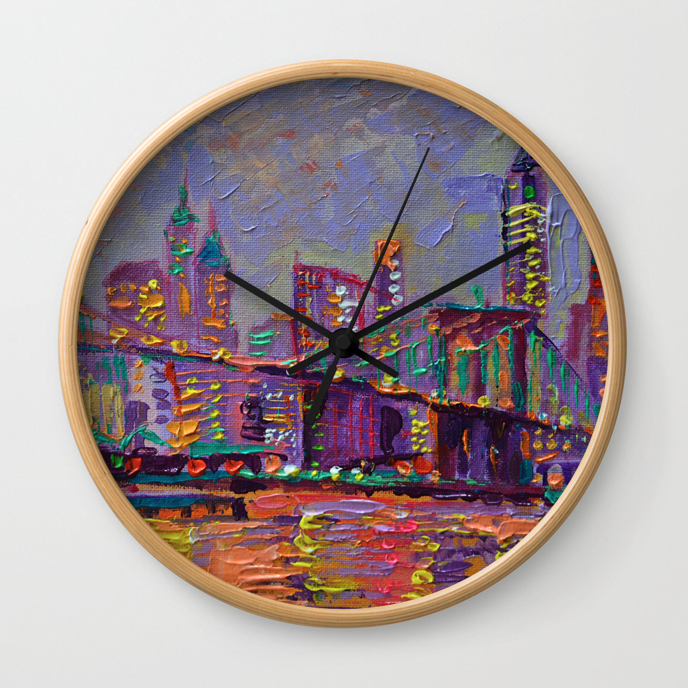 New York City Lights Palette Knife Painting Abstract Manhattan