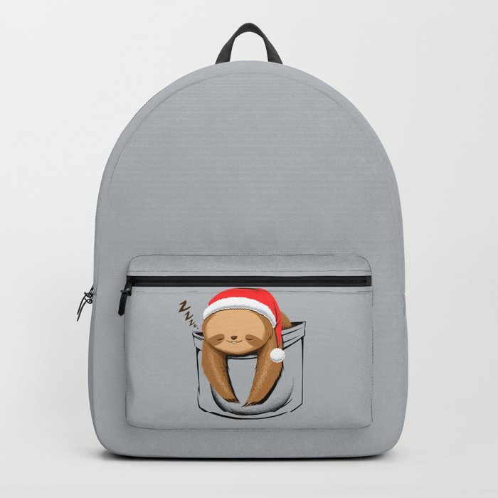 Sloth in a Pocket Xmas Backpack