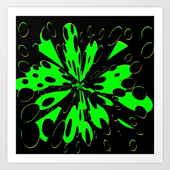 Green Fluo Art Print