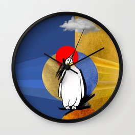 Penguin crown with cloud Sealife  Wall Clock | Penguin, Artdeco, Sealife, Gray, Wallhotelroom, Red, Liorelkabas, Hoteldesign, Deco, Parisart 