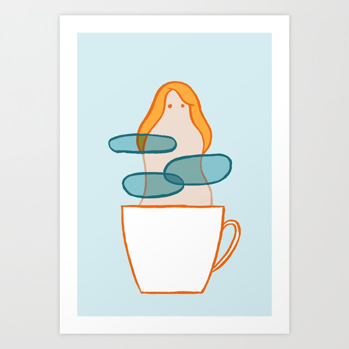 Coffee girl Art Print