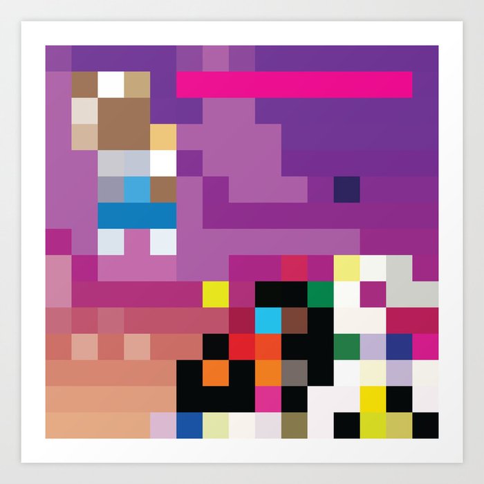 Pixel Graduation Art Print