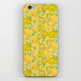 Lemons on Yellow iPhone Skin