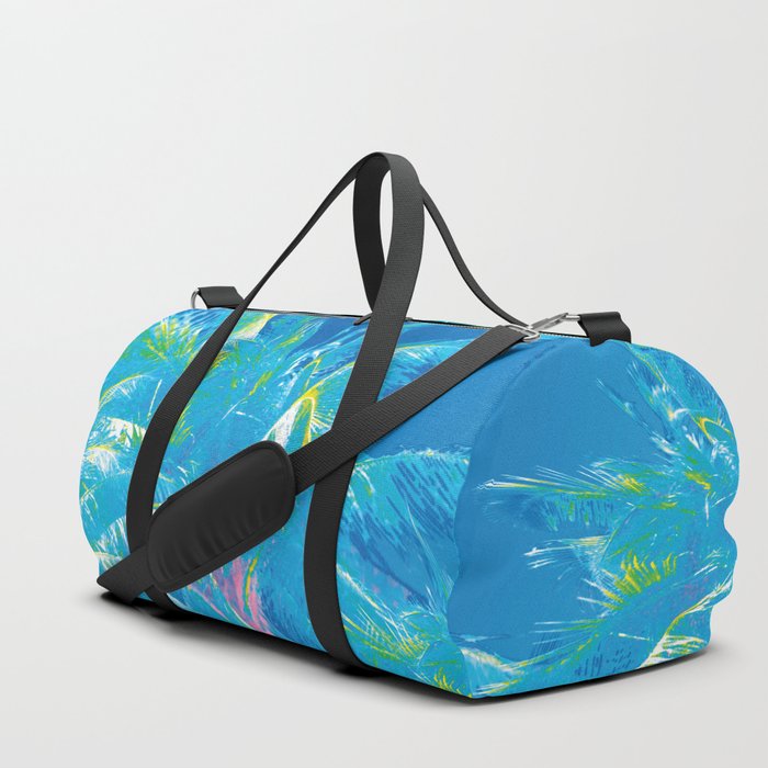 Shades Of Blue And Green Palm Trees Duffle Bag
