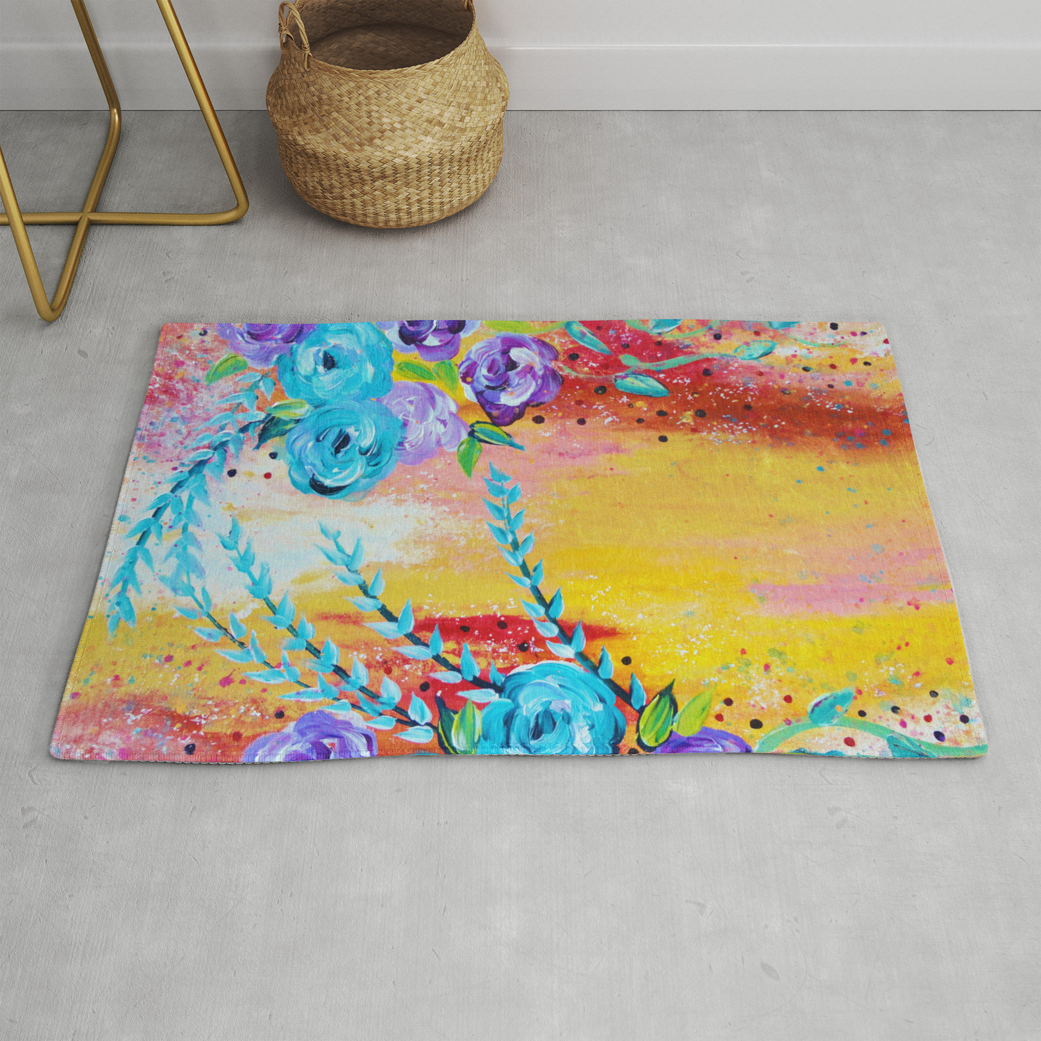 More Is More Gorgeous Floral Abstract Acrylic Bouquet Colorful