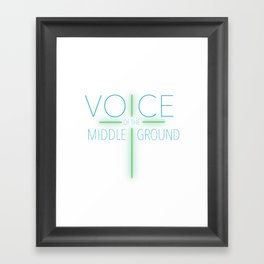 Voice of the Middle Ground (Green, T-Shirt Design) Framed Art Print