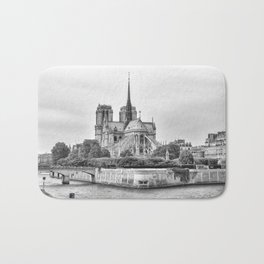 Notre Dame Bath Mat | Black And White, Notre Dame, Photoart, Bnw, Cathedralnotredam, Arquitecture, Cathedral, Paris, Sena, Photo 