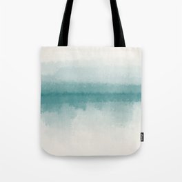 The Call of the Ocean 4 - Minimal Contemporary Abstract - White, Blue, Cyan Tote Bag