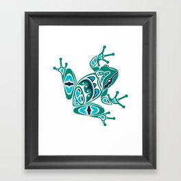 Frog Pacific Northwest Native American Indian Style Art Framed Art Print