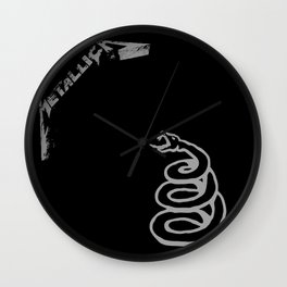 Vintage Rock 90s Snake Metallicas Scratches and Cracks Text Wall Clock