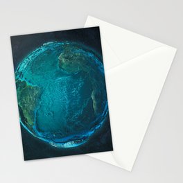 Globe: Relief Atlantic Stationery Cards