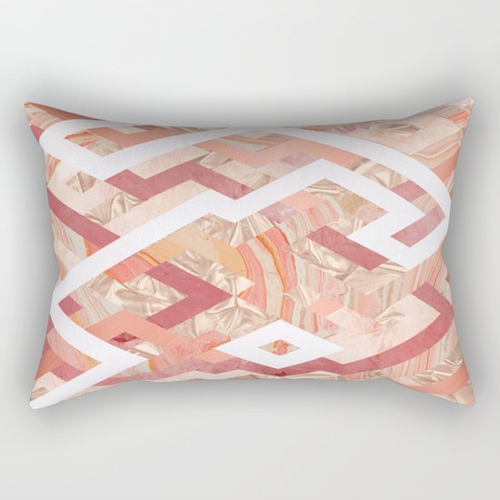 Pink Geometrics Rectangular Pillow