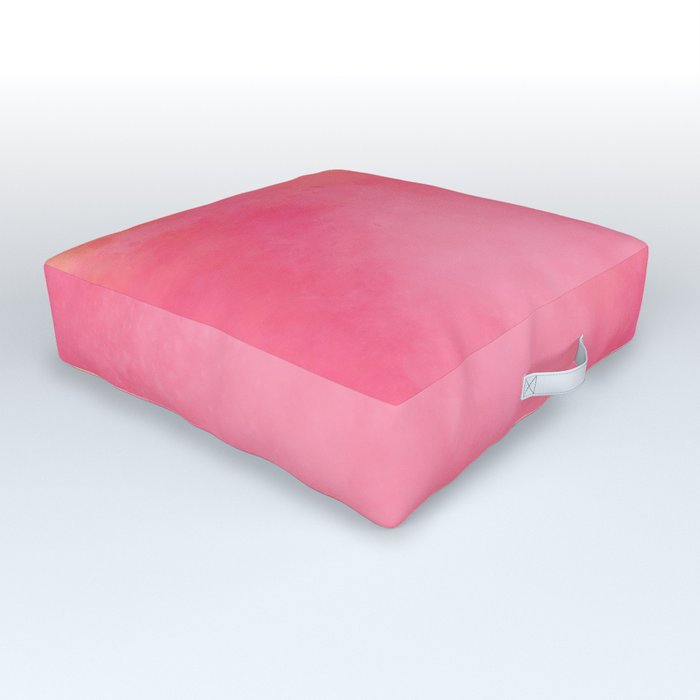 Watercolor pink rose  Outdoor Floor Cushion