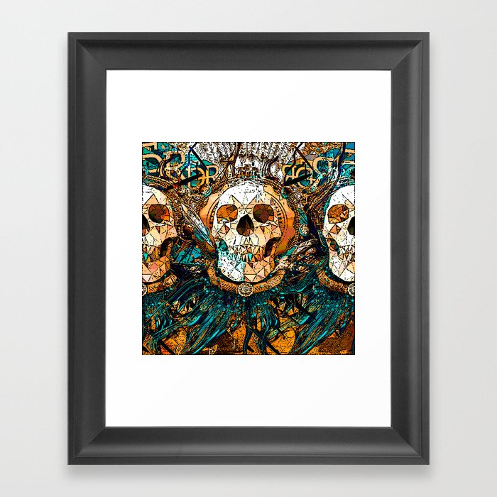 Old Skull Framed Art Print