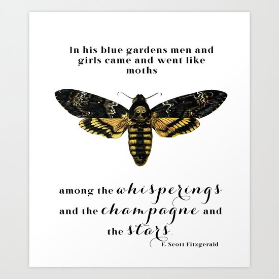 Among the whisperings and the champagne and the stars Art Print