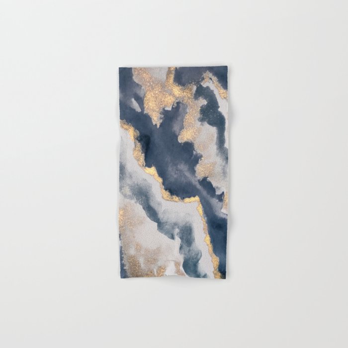 All that Shimmers – Gold + Navy Geode Hand & Bath Towel