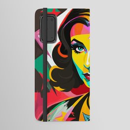 Mystic Queen Vintage Pop Art Colorful Portrait by Emmanuel Signorino Android Wallet Case