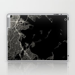 USA Boston - City Map - Black and White Laptop Skin