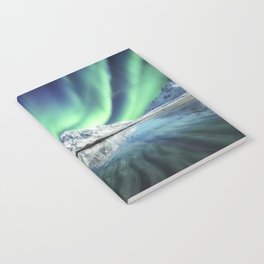 Northern Lights | Aurora Borealis - A beautiful gift for someone who loves stars, sky landscape, and nordic travel Notebook