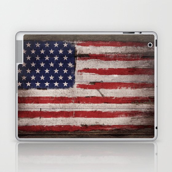 Wood American flag Laptop & iPad Skin