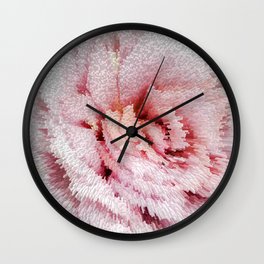 Pink rose extrusion Wall Clock