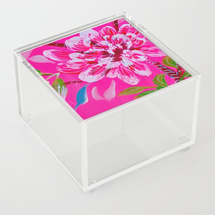 Pink chinoiserie  Acrylic Box