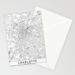 Charlotte White Map Stationery Card