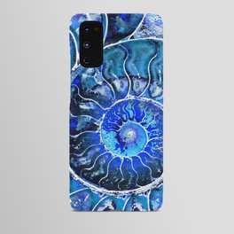 Deep Blue Nautilus Seashell Art by Sharon Cummings Android Case