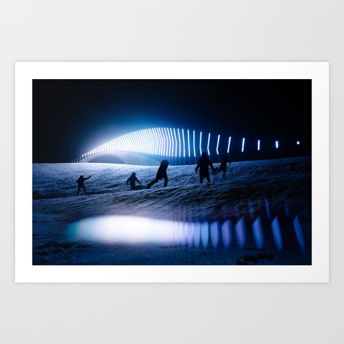 blinded by the lights Art Print