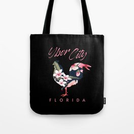 Ybor City Tampa Florida Chicken Lover Flower Souvenir Tote Bag