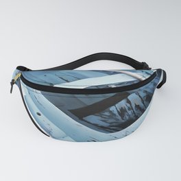 Blue Painted Rustic Wooden Fishing Boats Fanny Pack