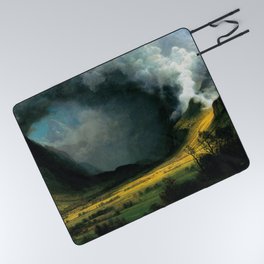 Albert Bierstadt - Storm in the Mountains Picnic Blanket