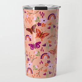 Rainbows & Wings (Peach) Travel Mug