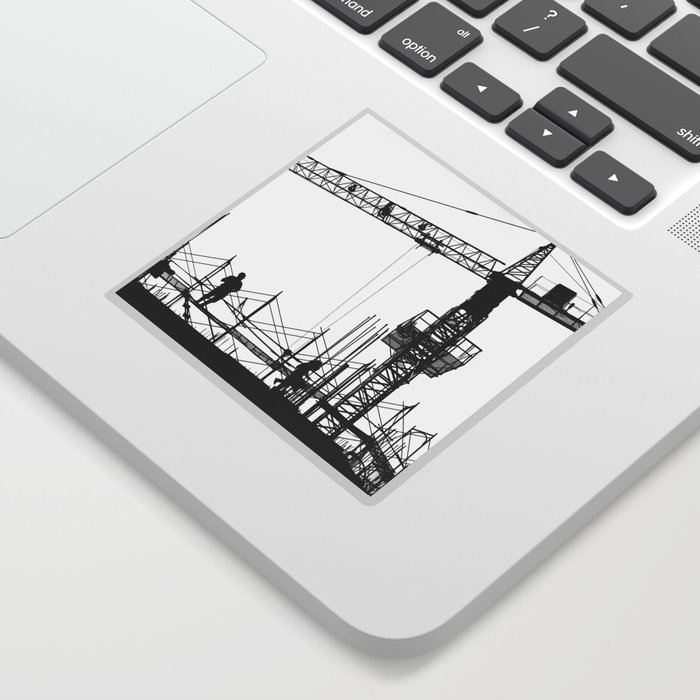 Construction Site Silhouette Sticker