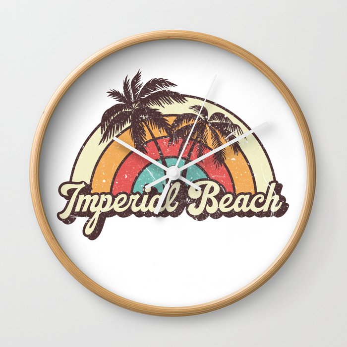 Imperial Beach beach city Wall Clock
