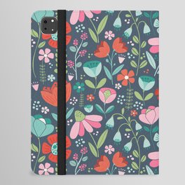 Wildflower Meadow on Gray iPad Folio Case