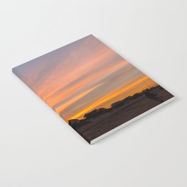 Sunset on Beach with Fisherman Notebook
