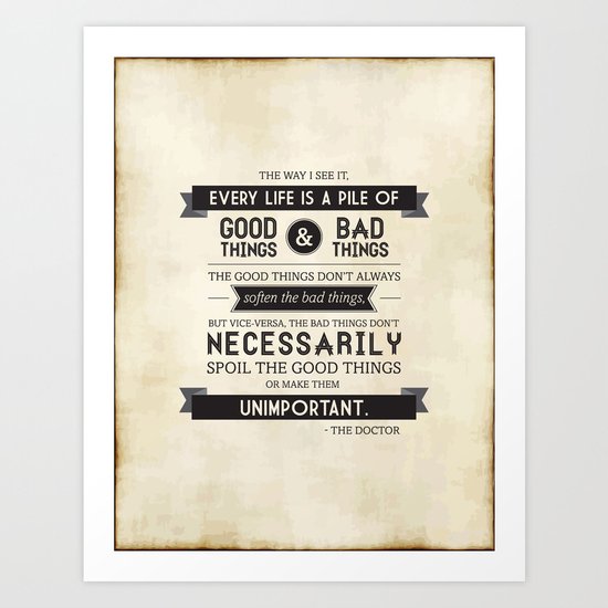 Good Things & Bad Things Art Print
