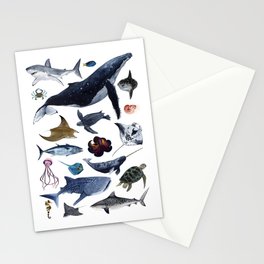 SEA CREATURES Stationery Card