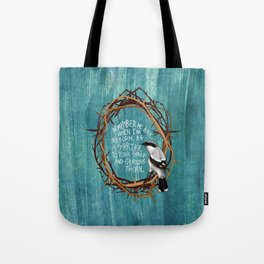 shrike with thorns Tote Bag