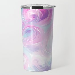 Watercolor Pastel Swirls Travel Mug