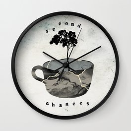 Second Chances Kintsugi Tree Pottery Wall Clock