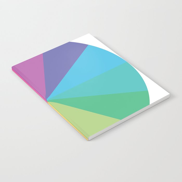 Minimal Simple Colourful Rainbow Circle Design Notebook