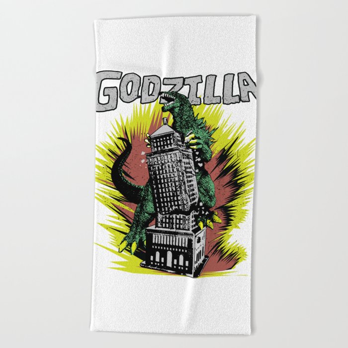 Godzilla War III Beach Towel
