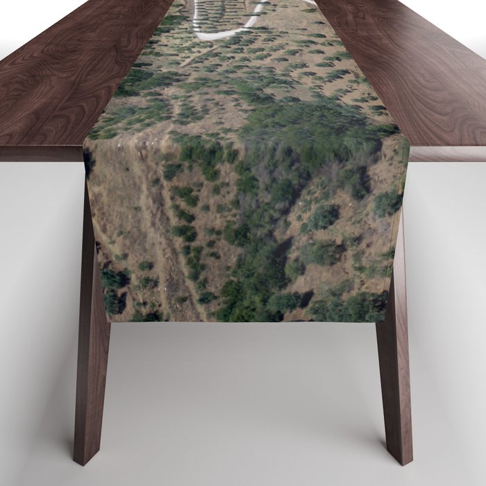 A Road Less Traveled Steep Mountain Road 1 Table Runner