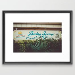 Welcome to Barton Springs | Austin Texas Photography Framed Art Print