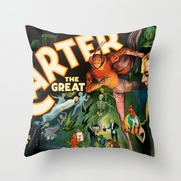 Vintage Magic poster Throw Pillow