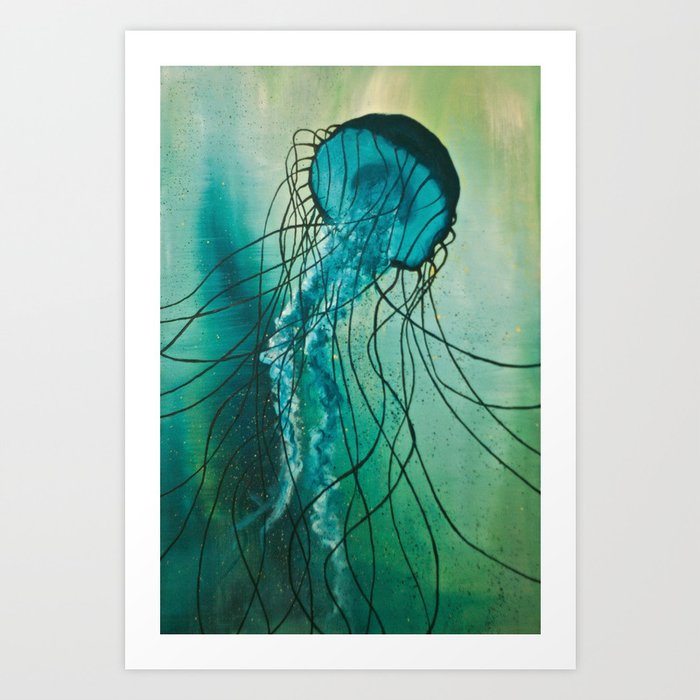 Dark Jellyfish Art Print
