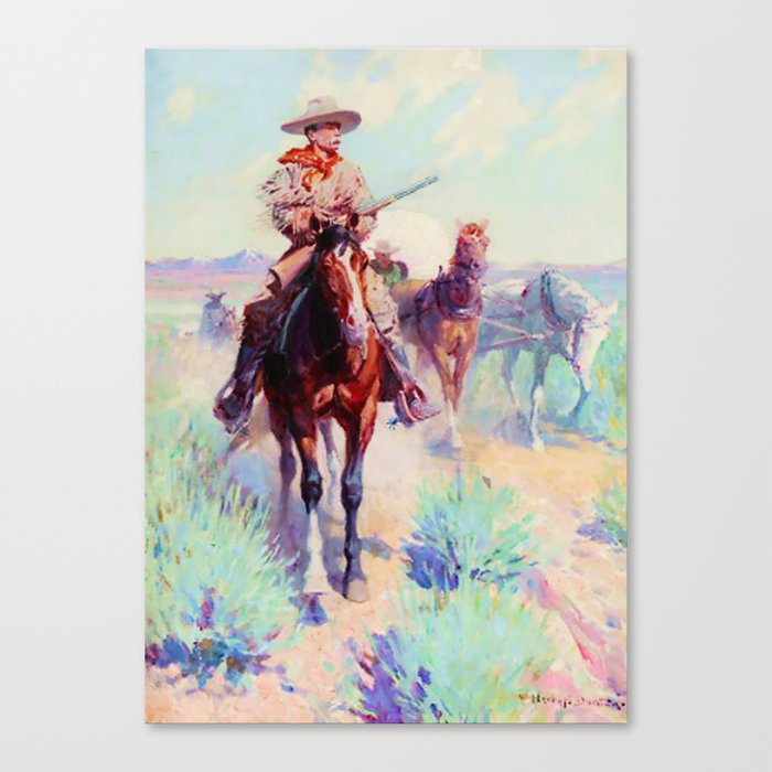 “Trail Boss” by W Herbert Dunton Canvas Print