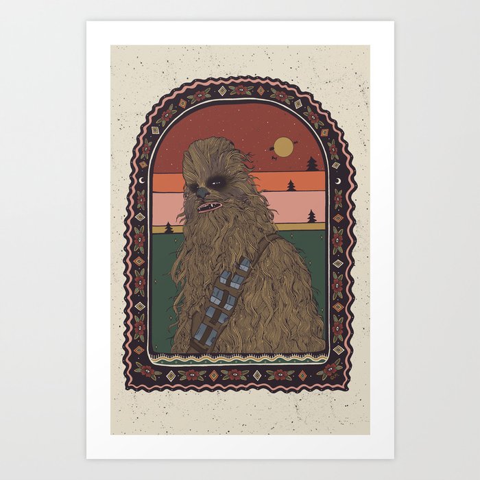 "Most Loyal Pal - Chewbacca" by Cassidy Rae Marietta Art Print
